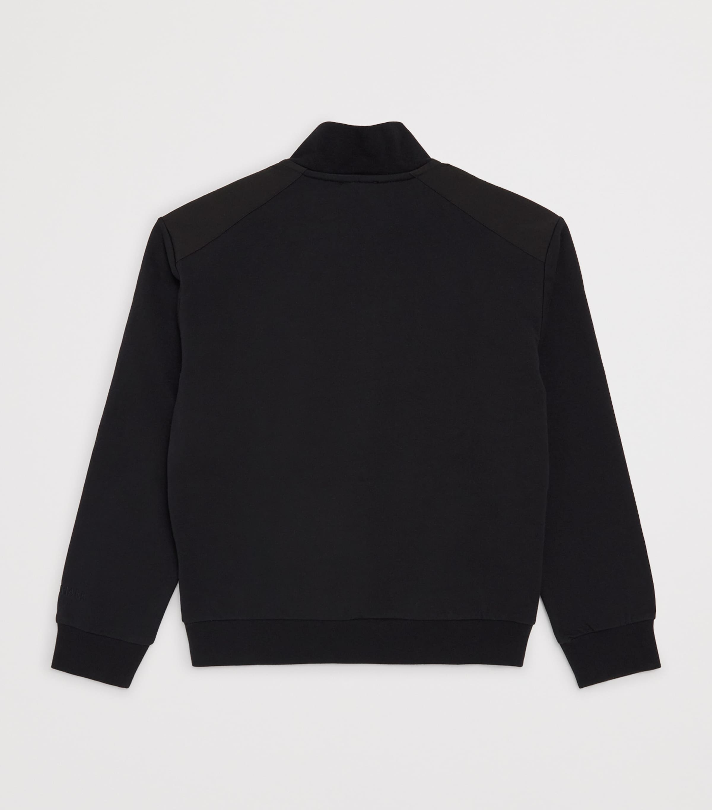 Paul & Shark Mens Stretch-Cotton Quarter-Zip Sweatshirt (8-16 Years) Nero/black Image 2