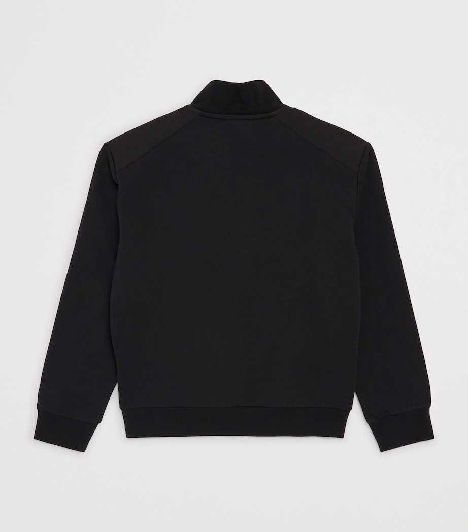 Paul & Shark Mens Stretch-Cotton Quarter-Zip Sweatshirt (8-16 Years) Nero/black Image 2