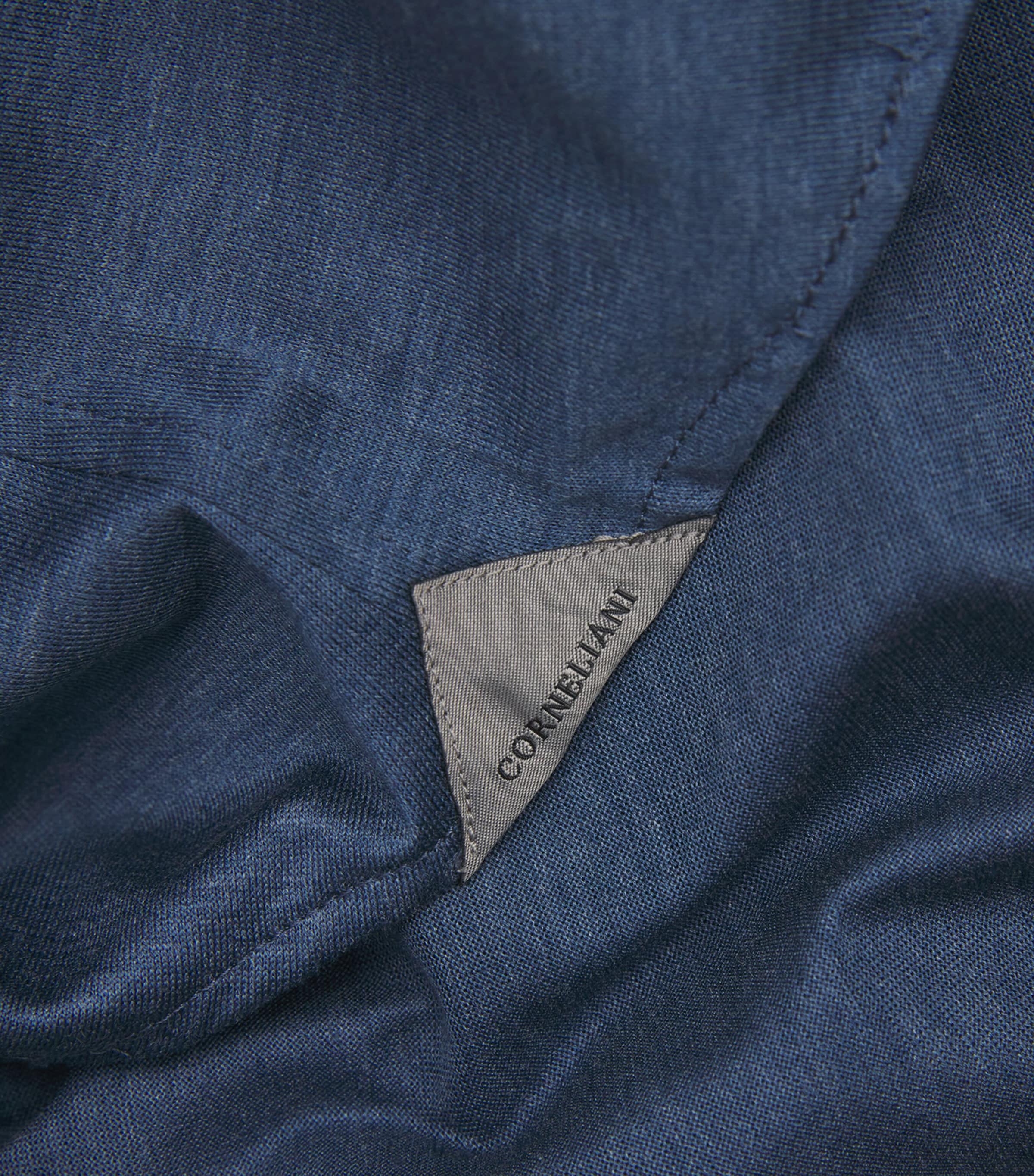 Cotton Long-Sleeve Shirt 006 BLUE Image 5