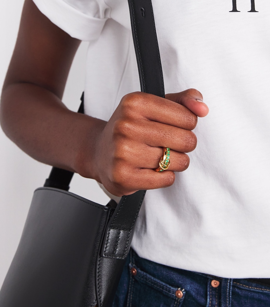 Yellow Gold and Emerald Vetra Vulcan Ring YELLOW GOLD Image 2