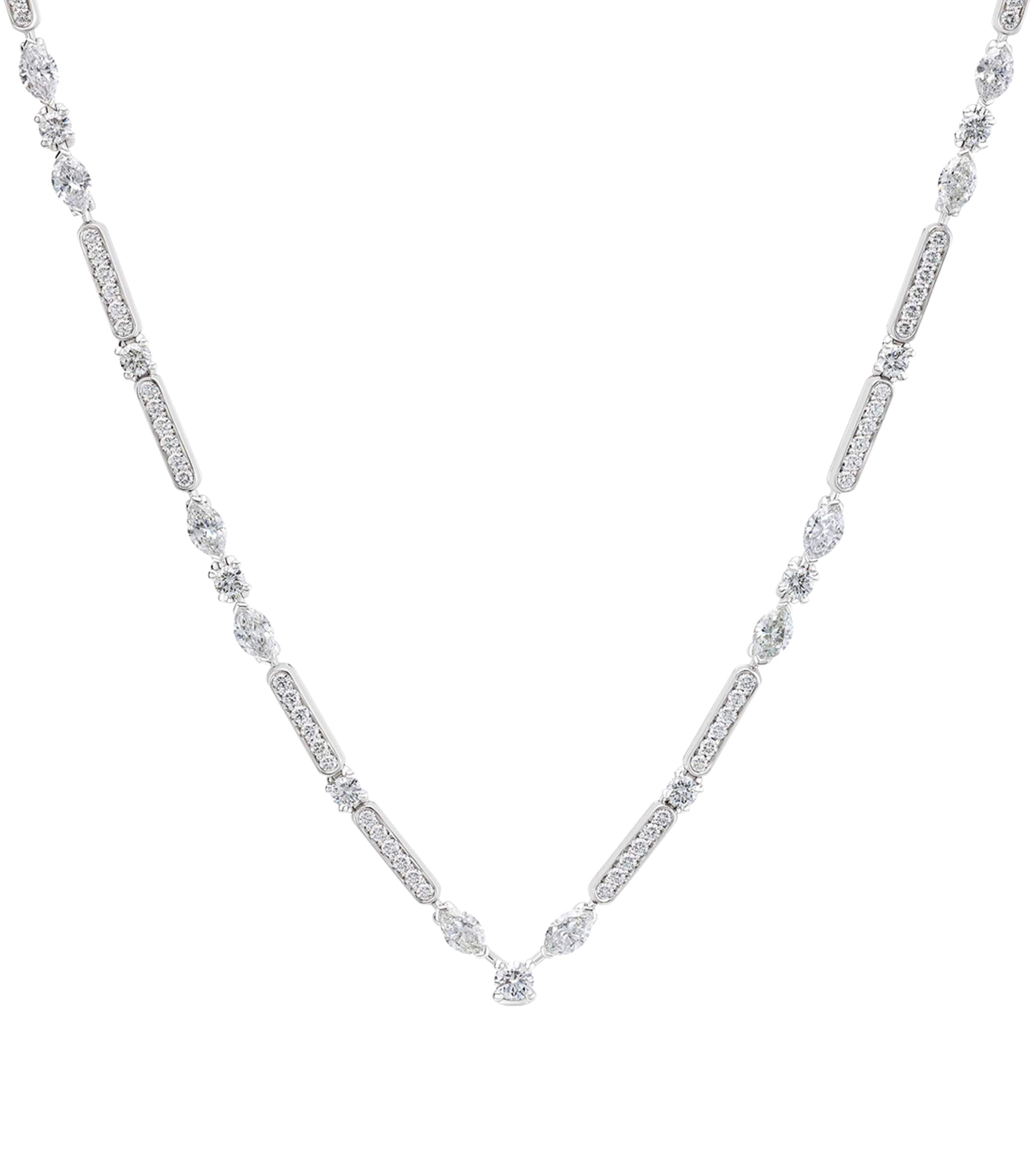 DE BEERS WHITE GOLD AND DIAMOND SNOW DANCE NECKLACE 