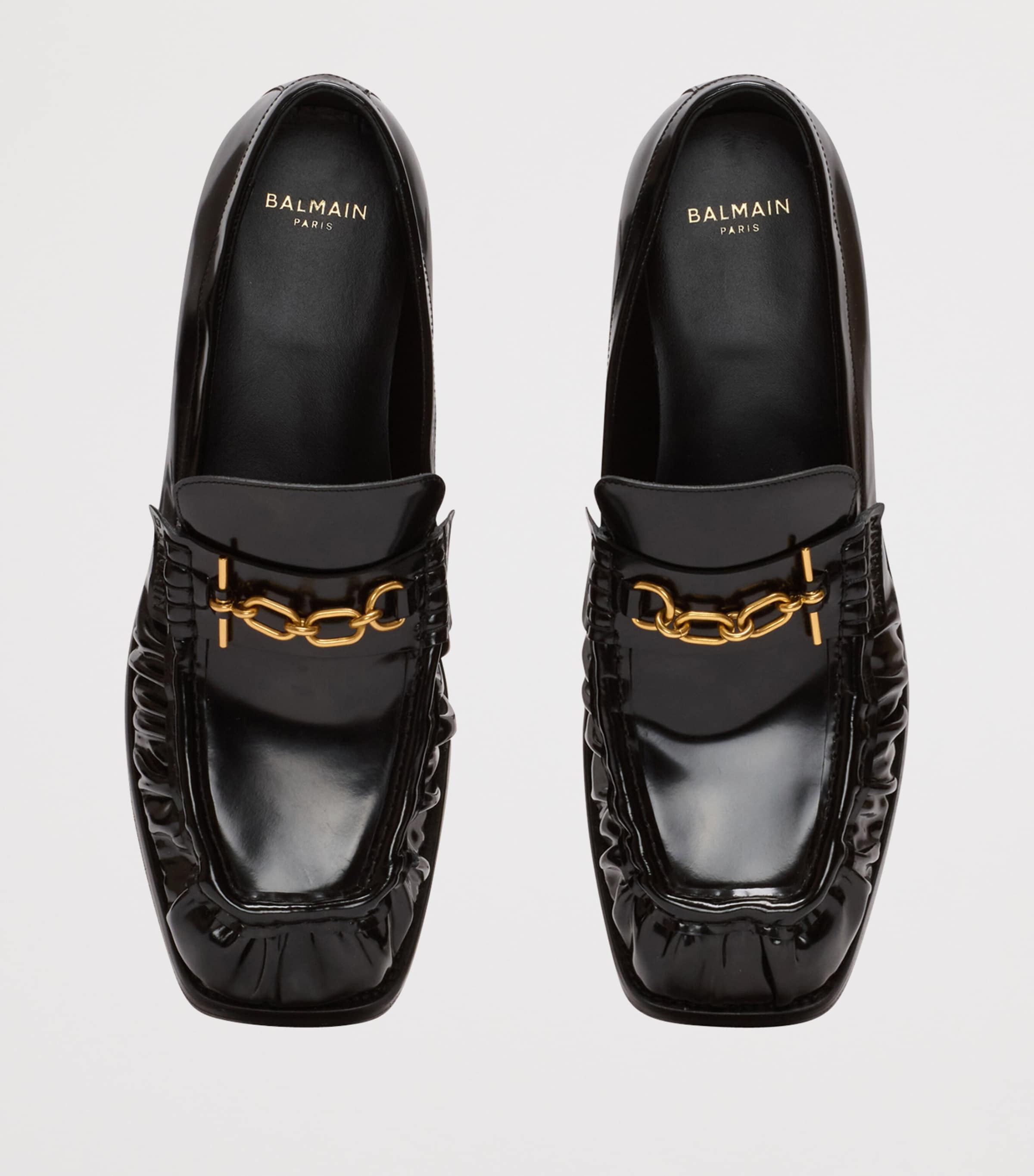 Glazed Leather Loafers 0PA NOIR Image 2