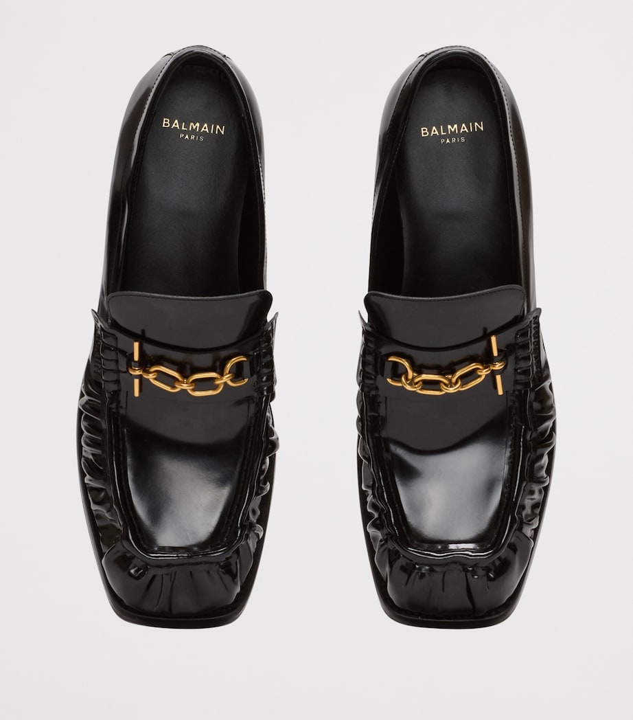 Glazed Leather Loafers 0PA NOIR Image 2