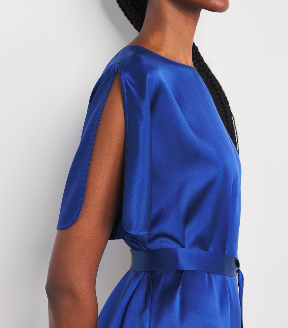 Silk Belted Daviel Maxi Dress COBALT Image 4