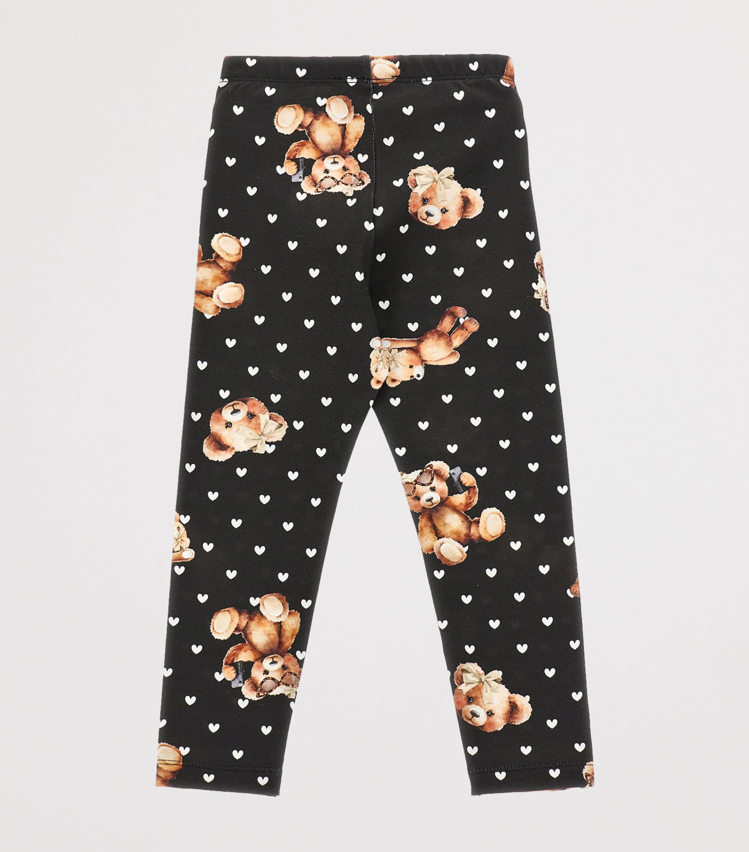 Stretch-Cotton Printed Leggings (2-12 Years) NERO Image 2