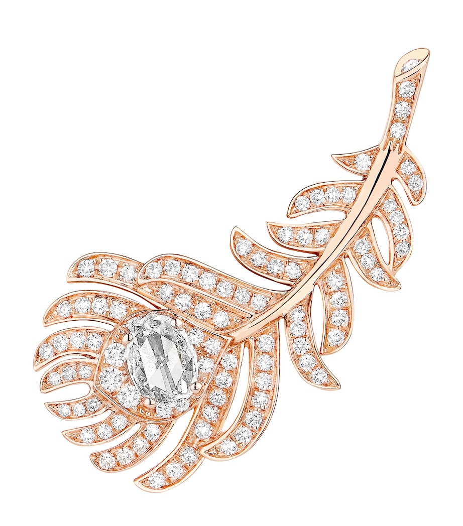 Small Rose Gold Plume da Paon Ear Clips ROSE GOLD Image 3