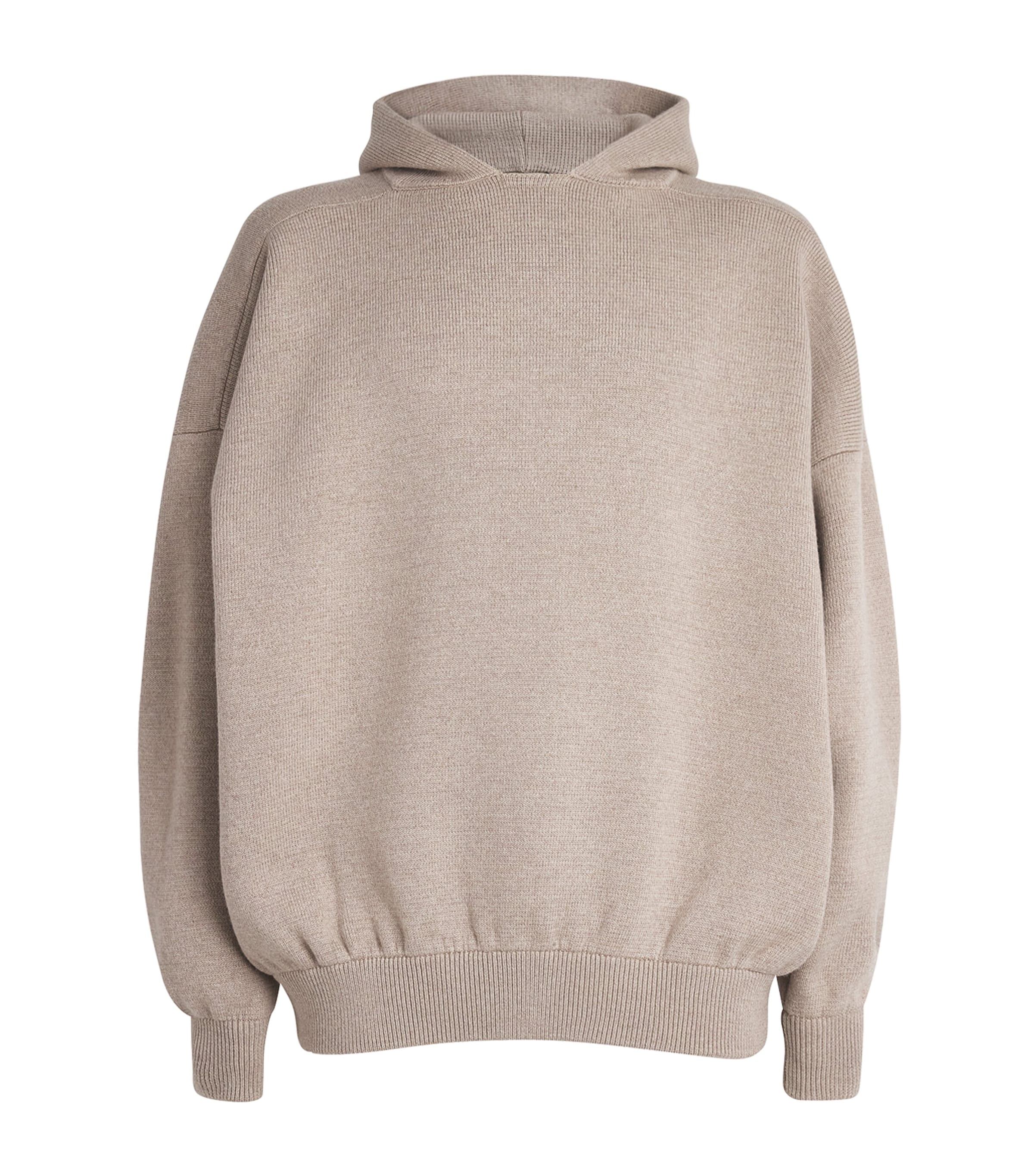 Fear Of God Bouclé Hoodie In Brown