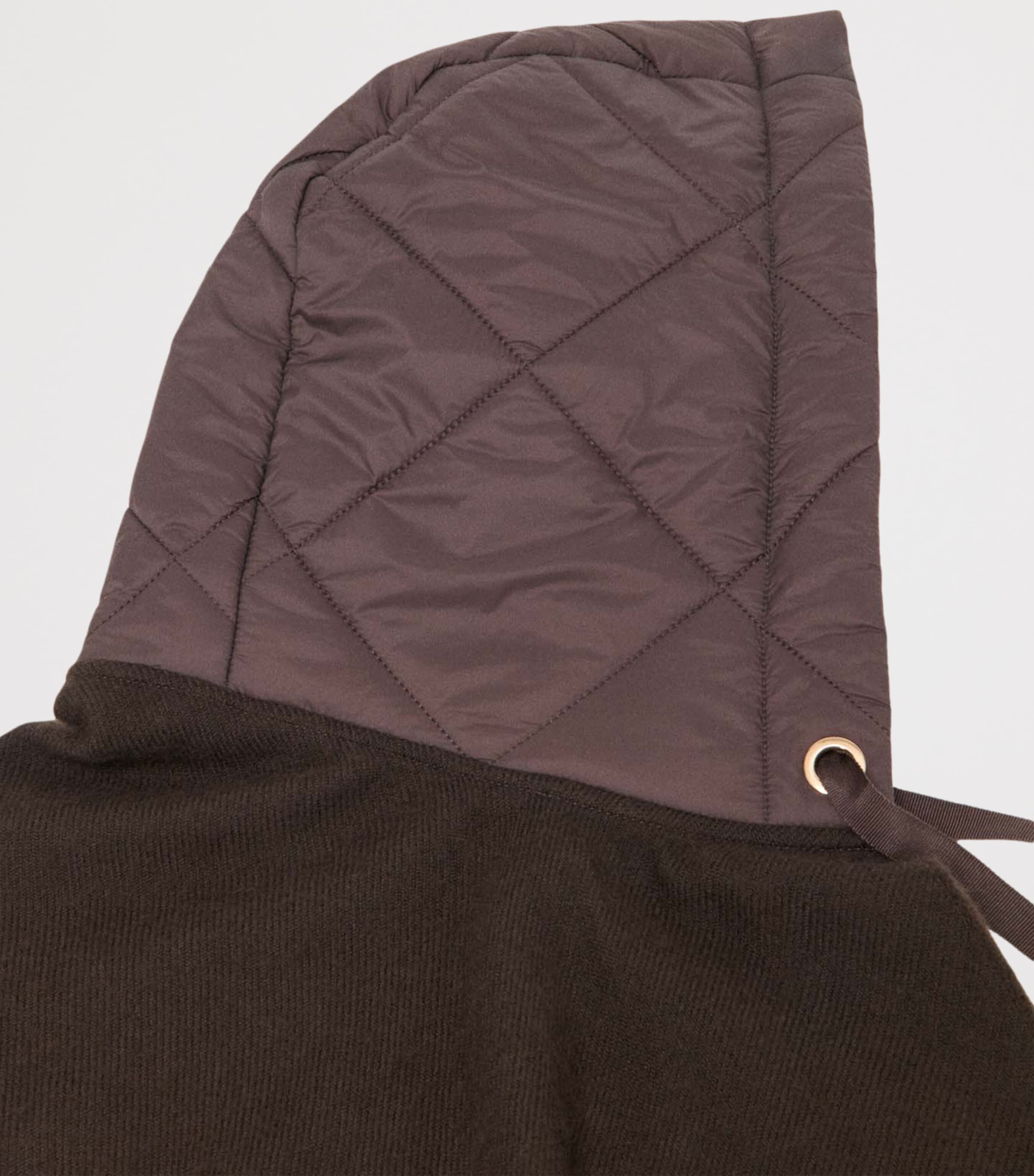Maje Wool Hooded Scarf Brown Image 4