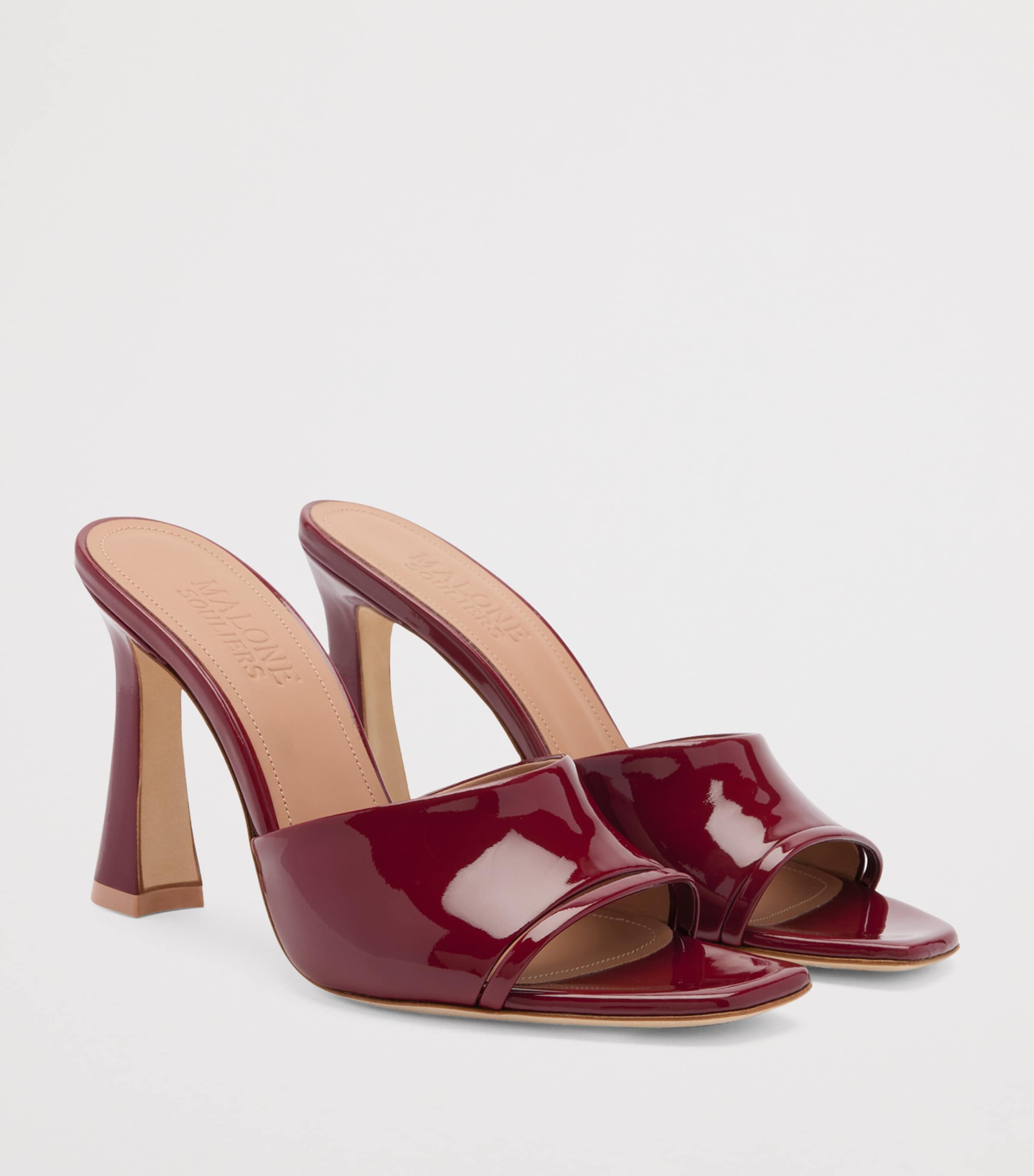 Patent Leather Roxanne Mules 90 ROSEWOOD Image 3