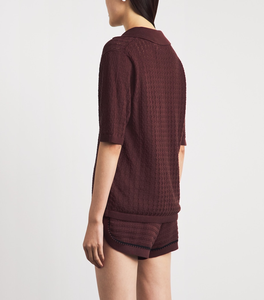 Varley Womens Cotton Knit Madelene Shirt Ironwood Image 5