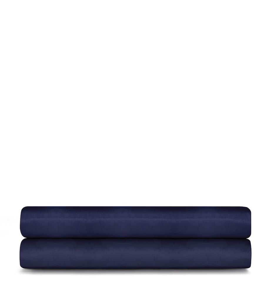 Langdon Double Fitted Sheet (140cm x 200cm) NAVY Image 2