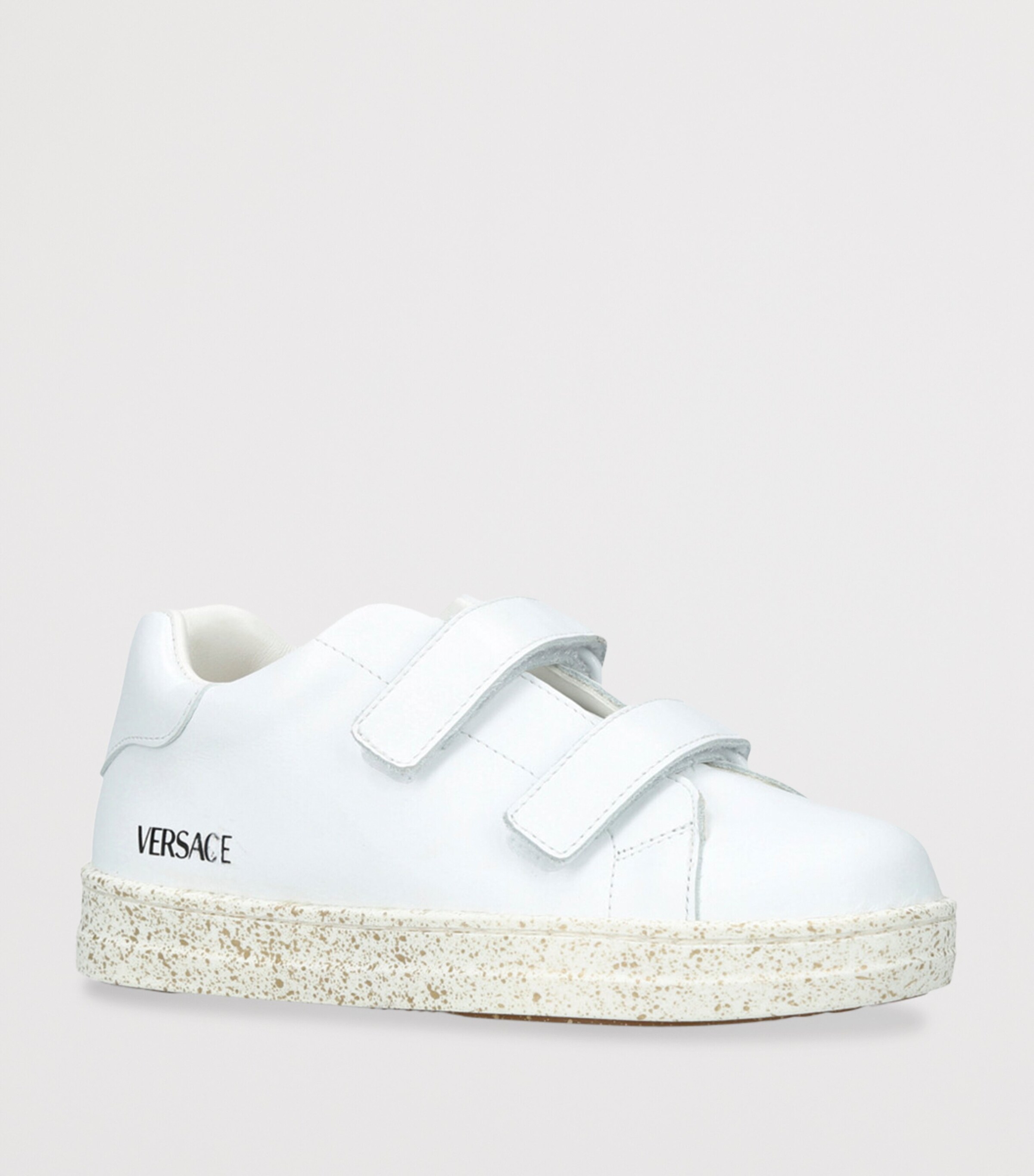 Versace Kids Eco Calf Leather Low-Top Sneakers White Image 3