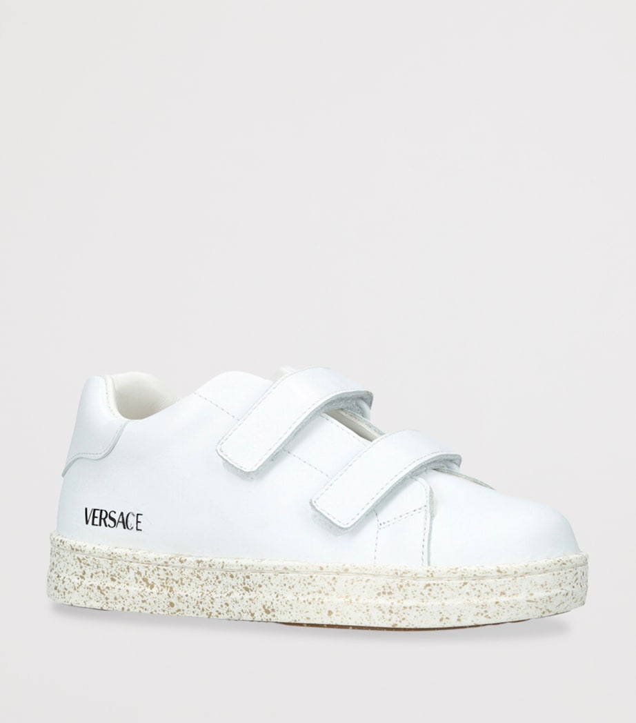 Eco Calf Leather Low-Top Sneakers WHITE Image 3