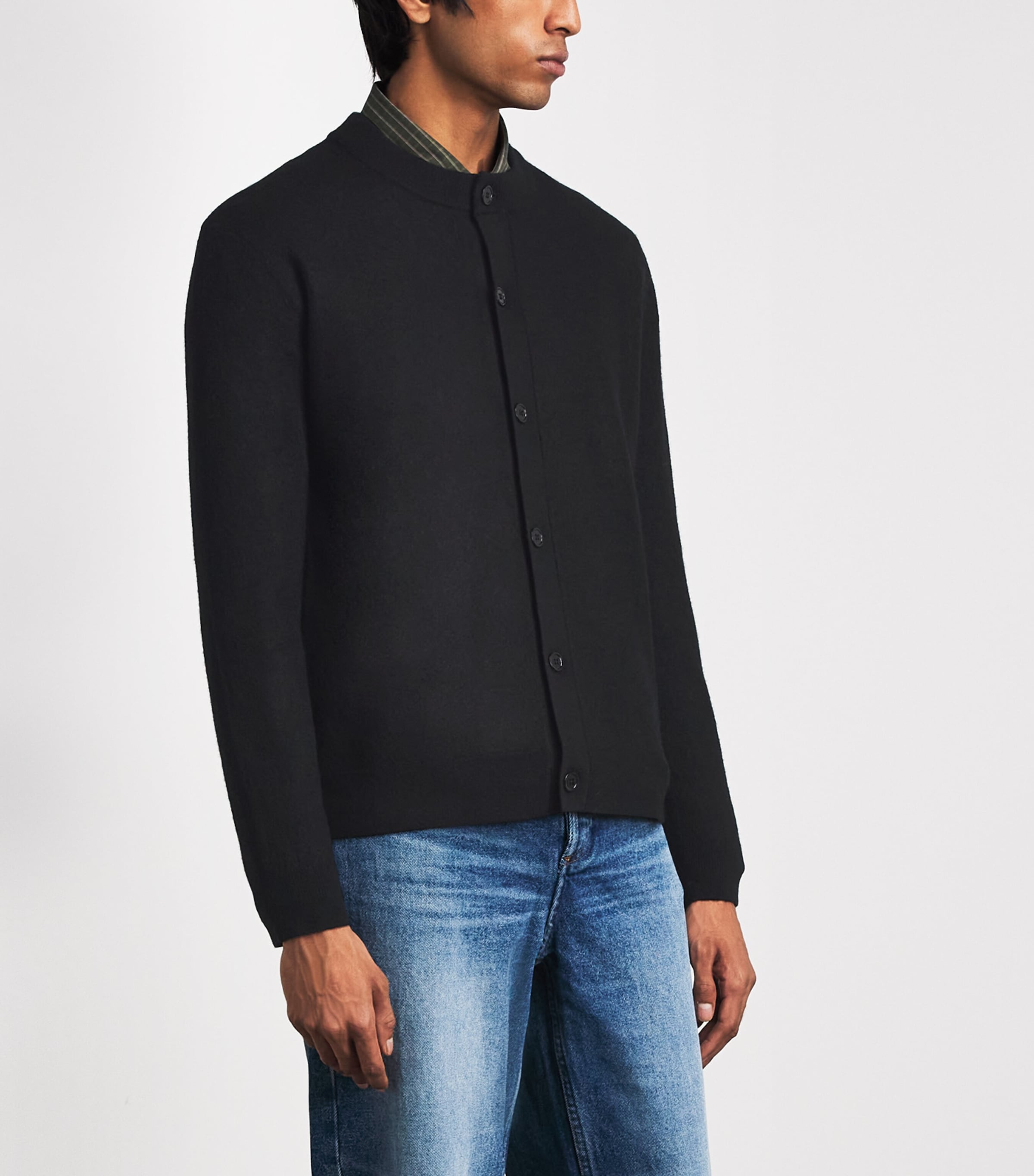 NN.07 Mens Wool Jasper Cardigan Black Image 4