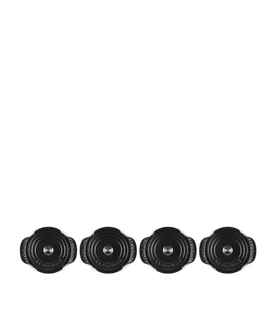 Set of 4 Cast Iron Gourmand Mini Cocottes (11cm) NO COLOUR Image 5