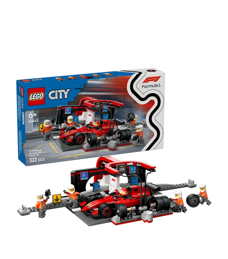 CITY F1 Pit Stop & Pit Crew with Ferrari Car 60443 MULTI Image 2