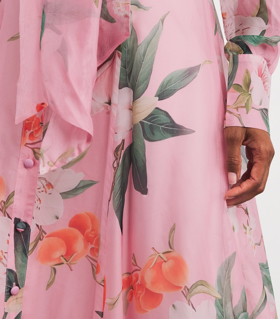 Chiffon Floral Lilith Maxi Dress LAVISH PRINT IN PINK Image 6