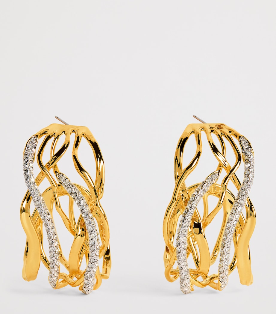 Alexis Bittar Gold-Plated Solanales Woven Earrings Gold Image 3