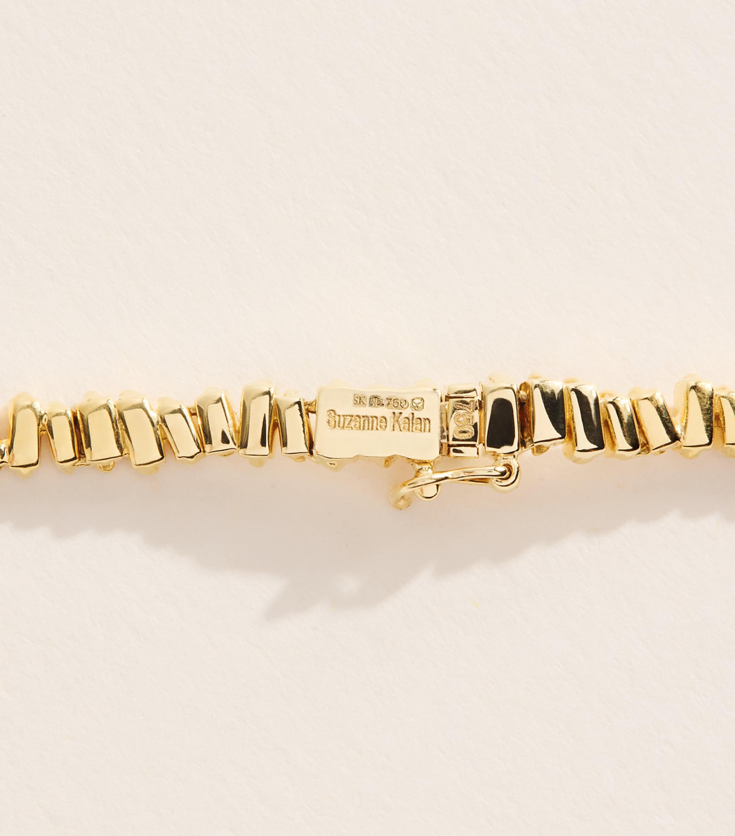 Suzanne Kalan Yellow Gold and Diamond Classic Fireworks Tennis Necklace Yg/wd Image 3
