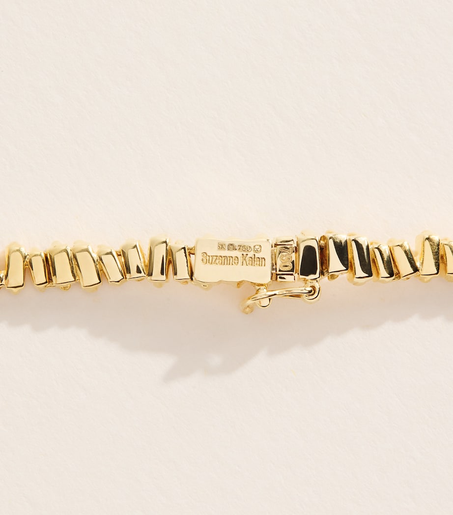 Suzanne Kalan Yellow Gold and Diamond Classic Fireworks Tennis Necklace Yg/wd Image 3