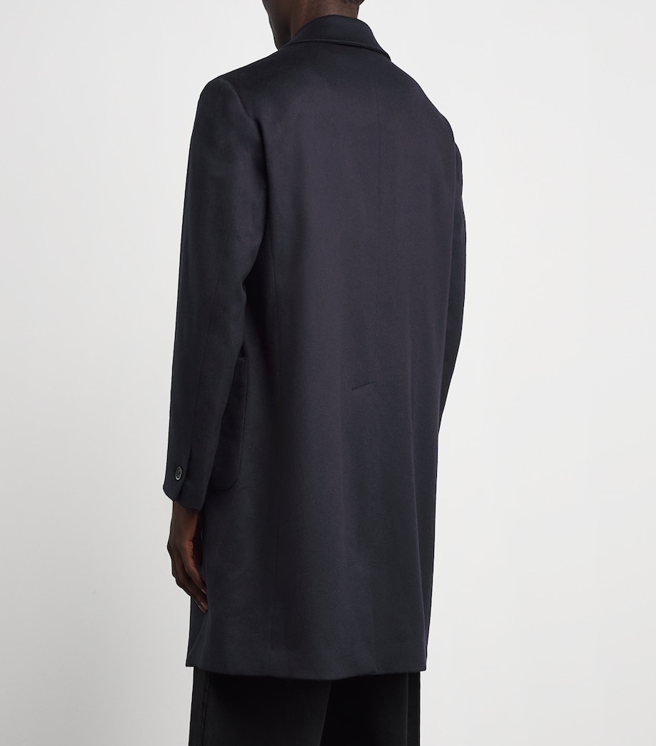 Barena Mens Cashmere Overcoat Navy Image 5