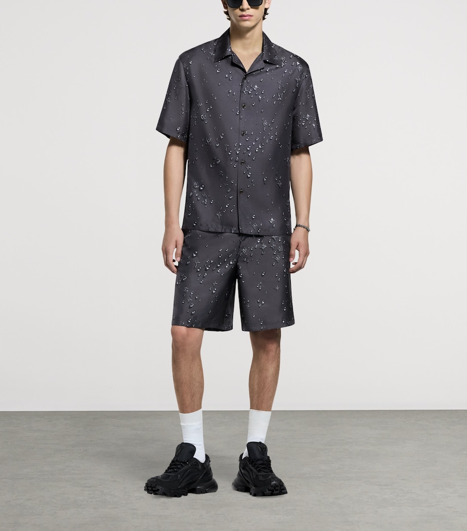 Silk Twill Monogram Shirt OBSIDIAN Image 4