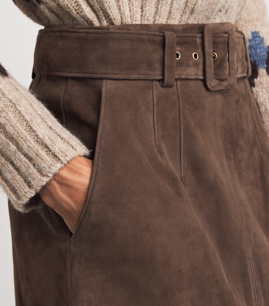 Suede Alexi Midi Skirt MOCHA Image 6