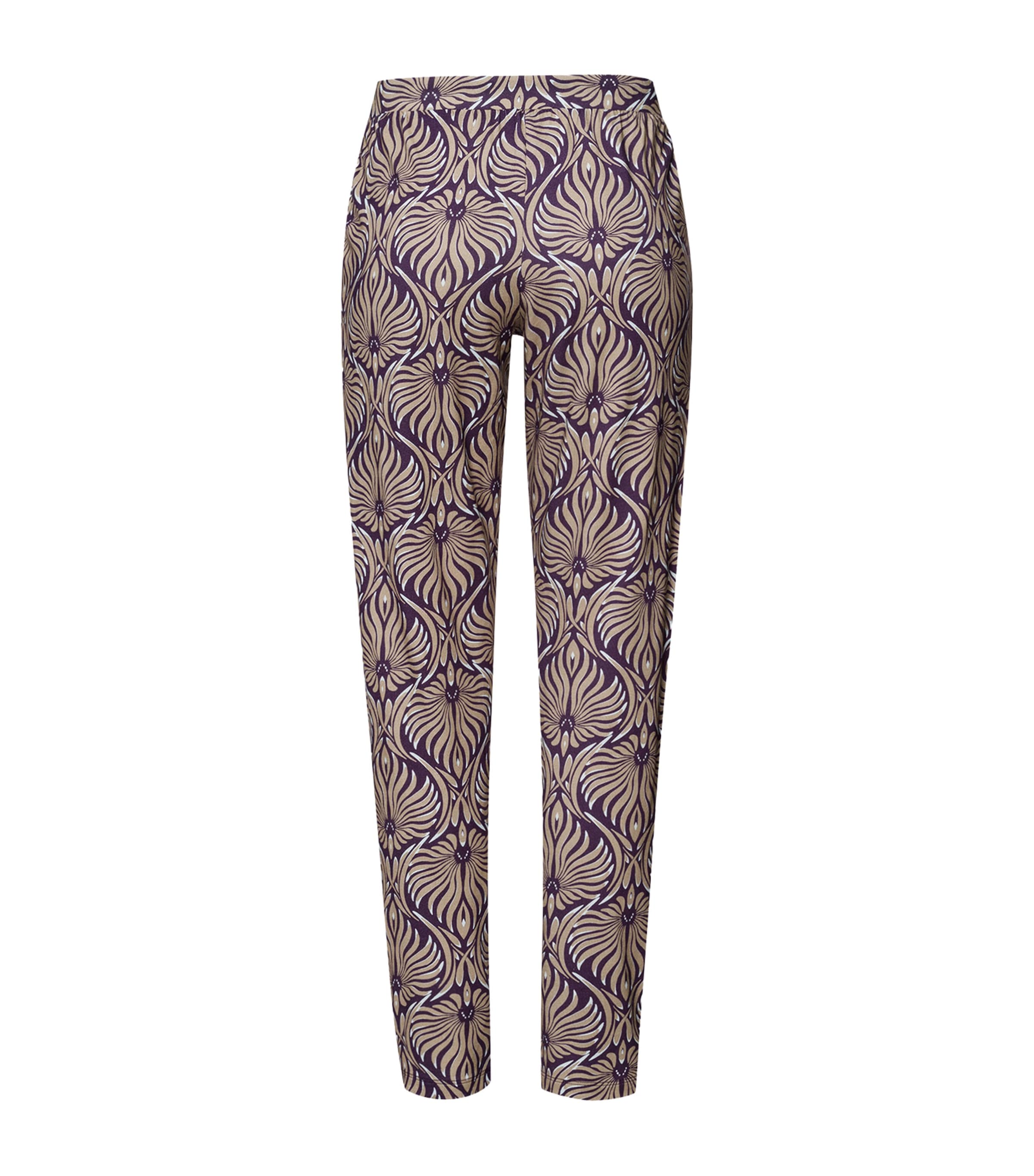 Cotton-Blend Pyjama Trousers AMETHYST DAMASK Image 2