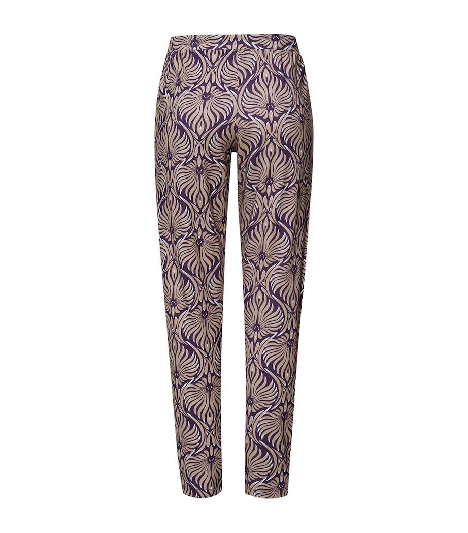 Cotton-Blend Pyjama Trousers AMETHYST DAMASK Image 2