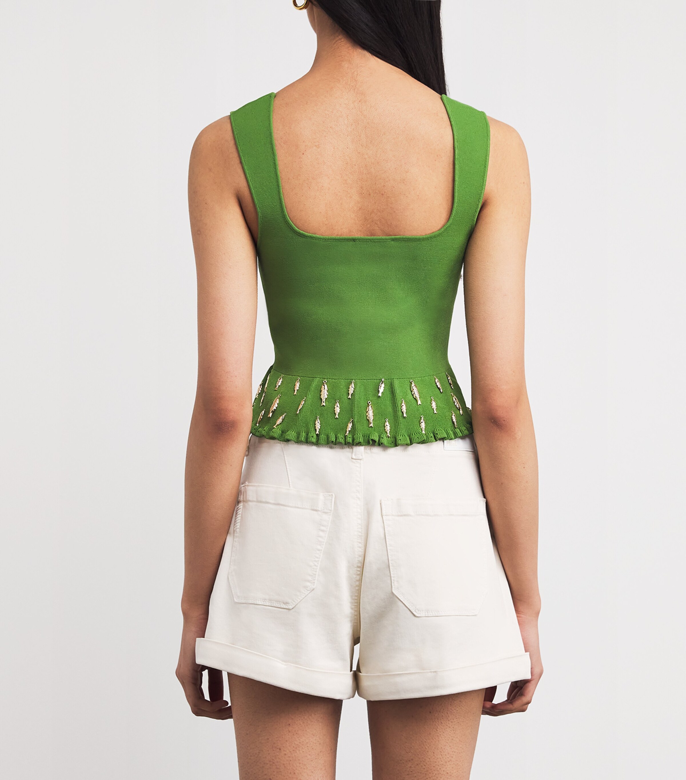 Sandro Paris Fish-Embellished Crop Top | Harrods US