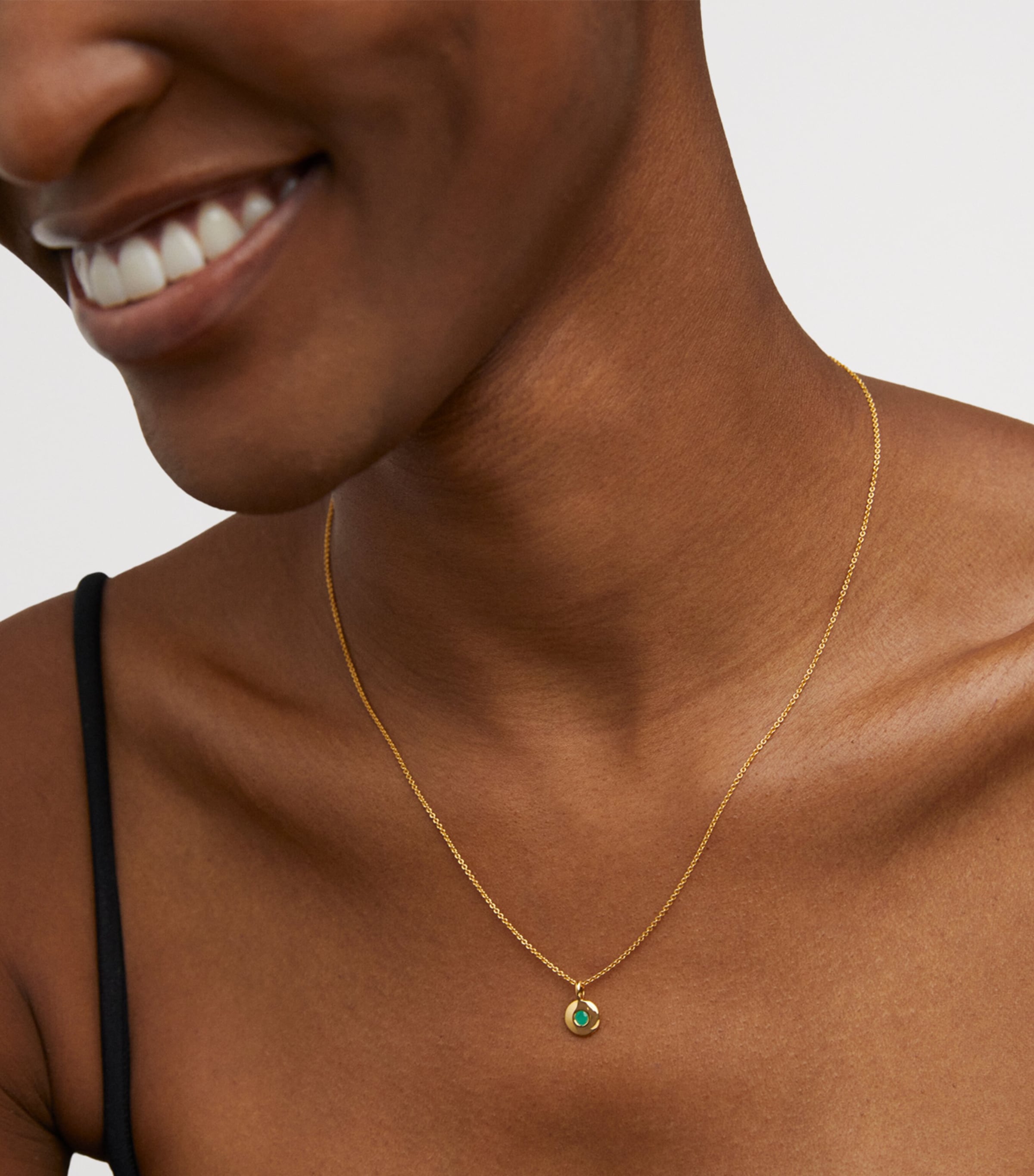 Monica Vinader Gold Vermeil and Emerald May Birthstone Necklace — photo 4