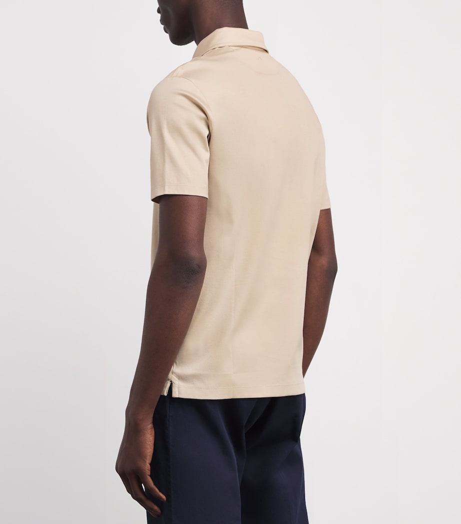 Aqua Touch Cotton Interlock Polo Shirt 348 BEIGE Image 4