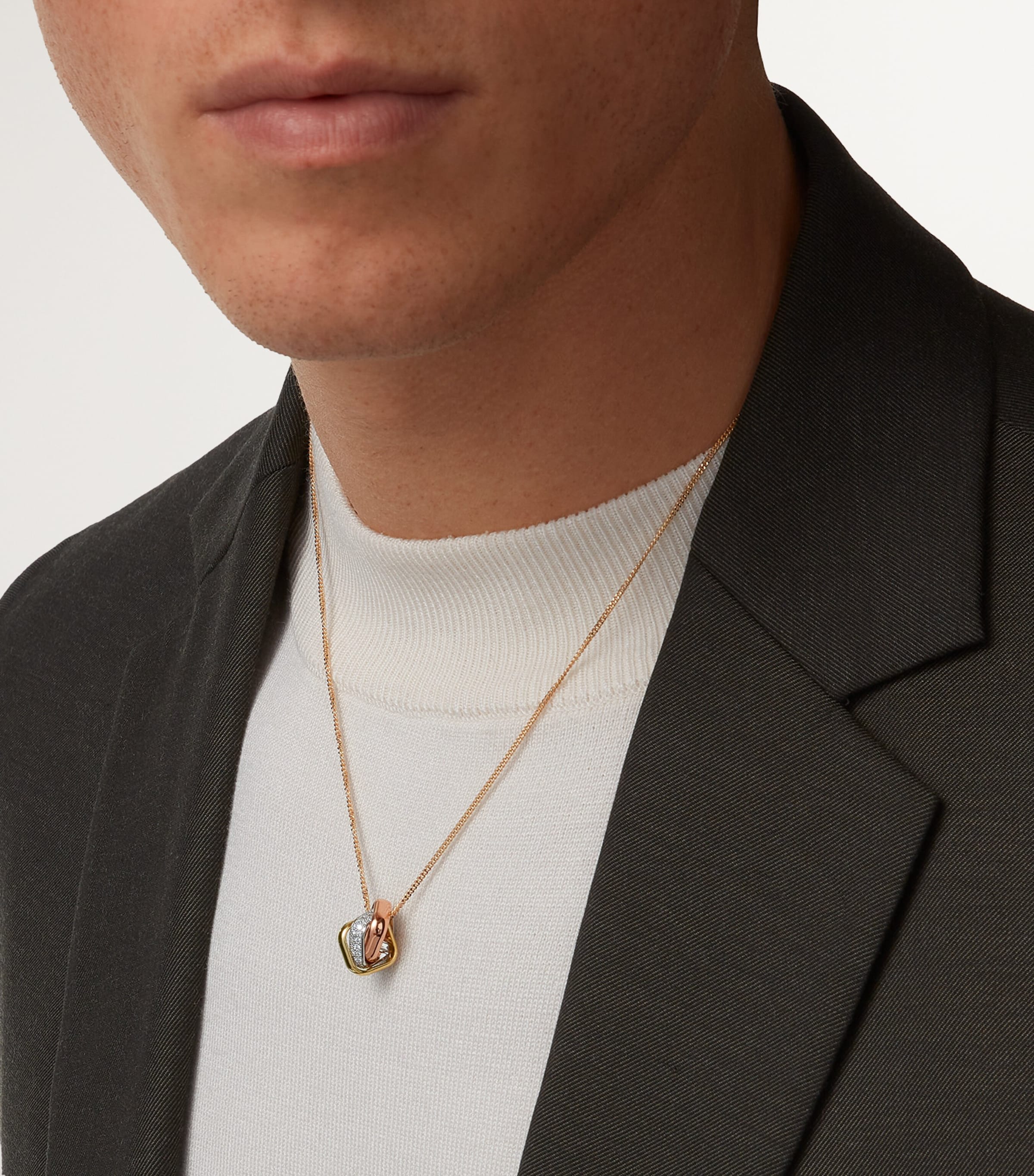 Cartier Gold and Diamond Trinity Necklace | Harrods UK