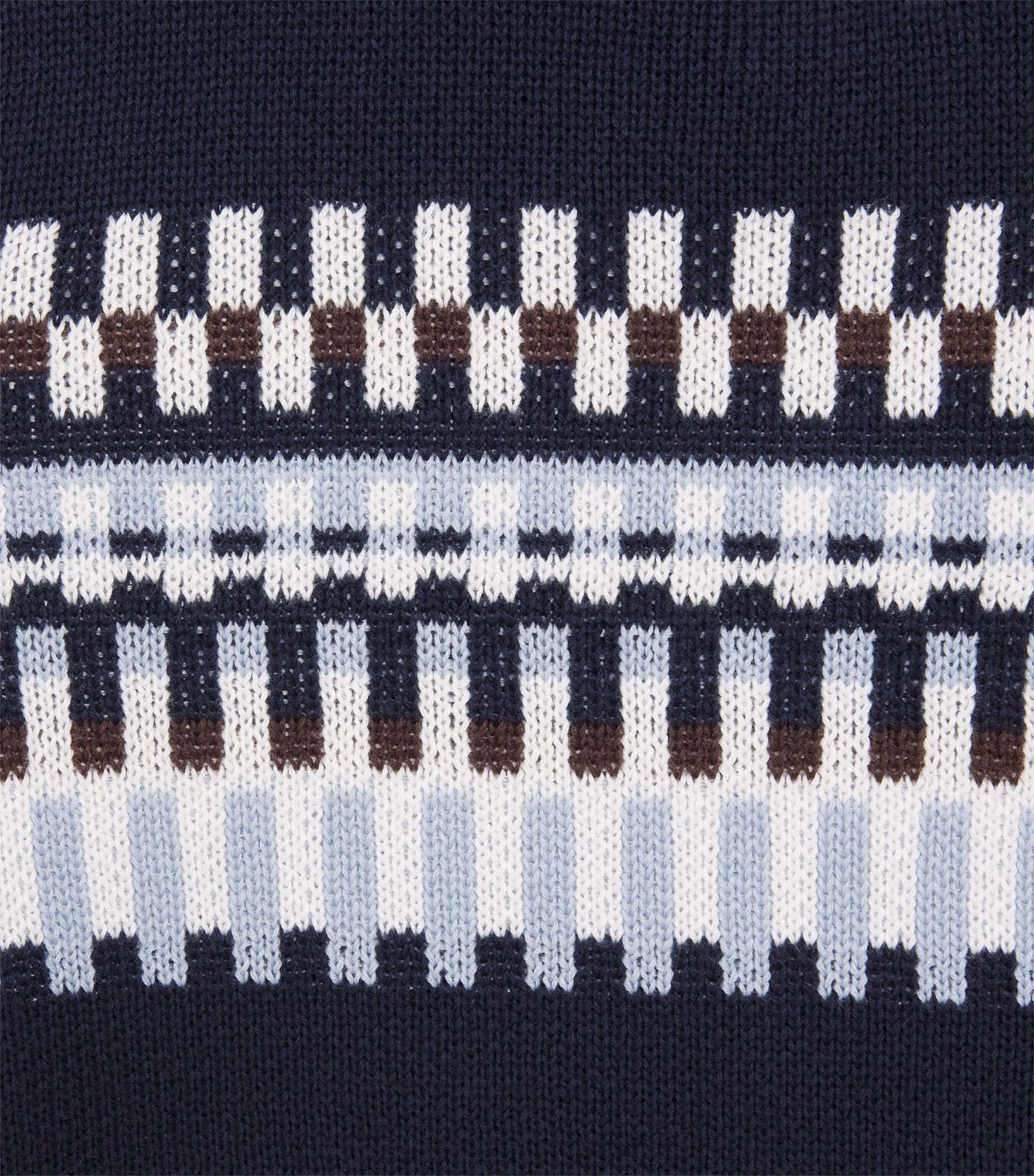 BOSS Kidswear Cotton Jacquard Sweater (4-16 Years) Navy Image 3