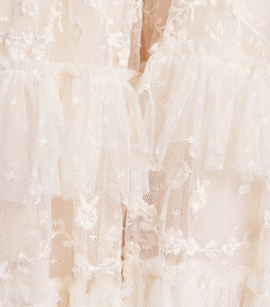 Embroidered Blossom Lace Dress (3-12 Years) CRM CREAM Image 3