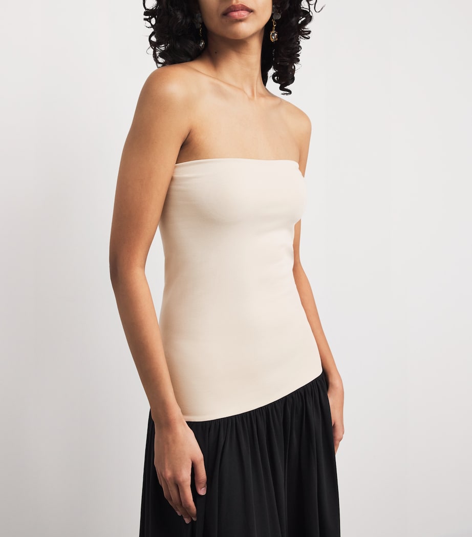 Strapless Marciella Maxi Dress TC1 BLCK/OYSTER GRAY Image 4