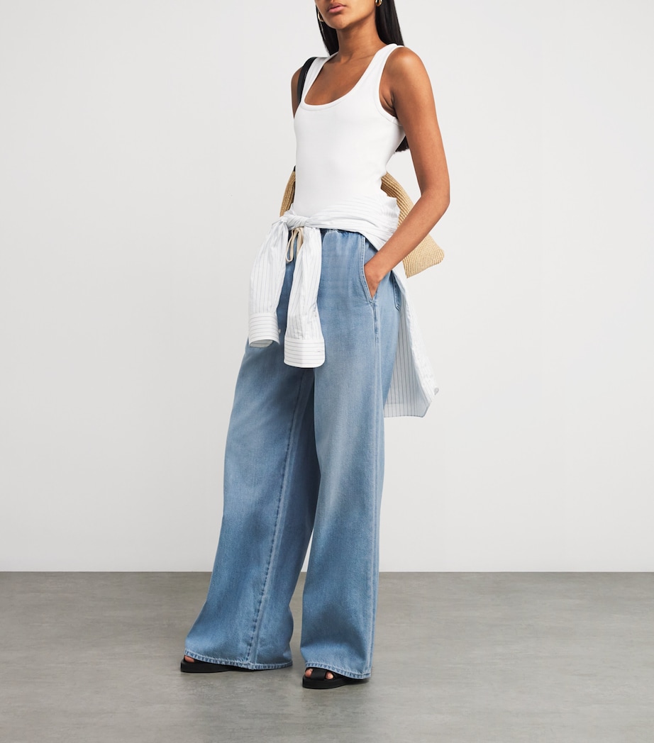 Pull On Wide-Leg Jeans U71BA HANA Image 2