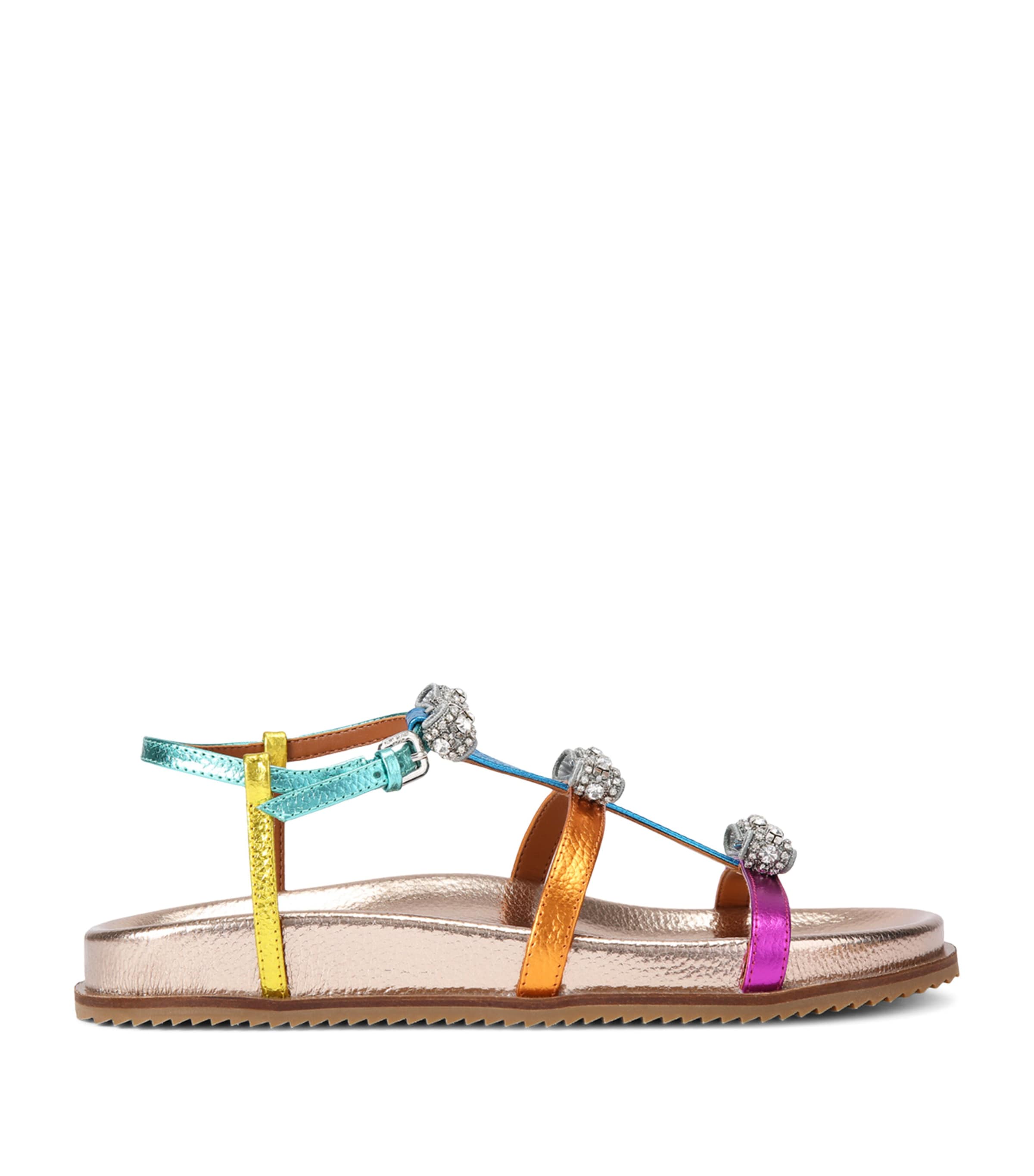 Kurt Geiger London Leather Crystal Bow Pierra Sandals Mult/other Image 3