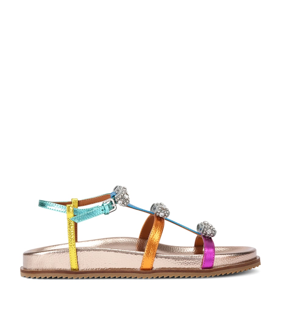Kurt Geiger London Leather Crystal Bow Pierra Sandals Mult/other Image 3