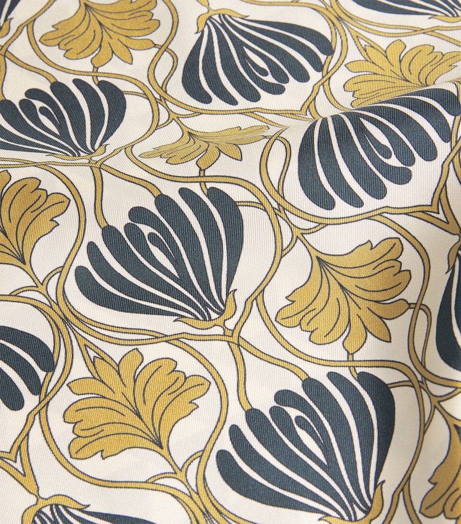 Silk Reversible V-Neck Top MUSTARD Image 5