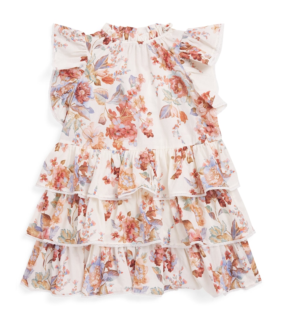 Cotton Floral Awaken Flutter Dress (1-12 Years) IVORY FLORAL MULTI Image 1