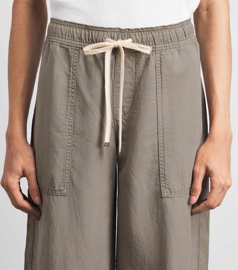 7 For All Mankind Wide-Leg Utility Trousers Colored Tencel Image 3
