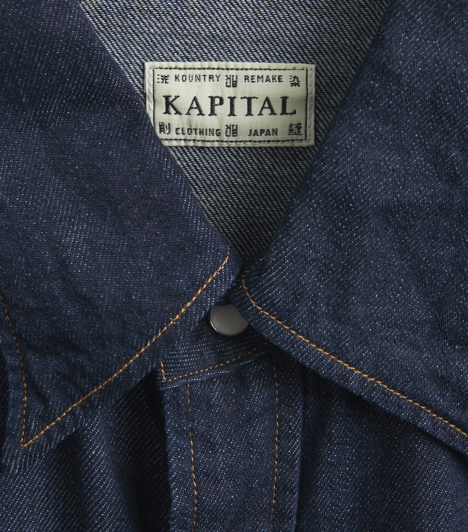 Kapital Mens Huskey Western Denim Shirt Idg Image 6