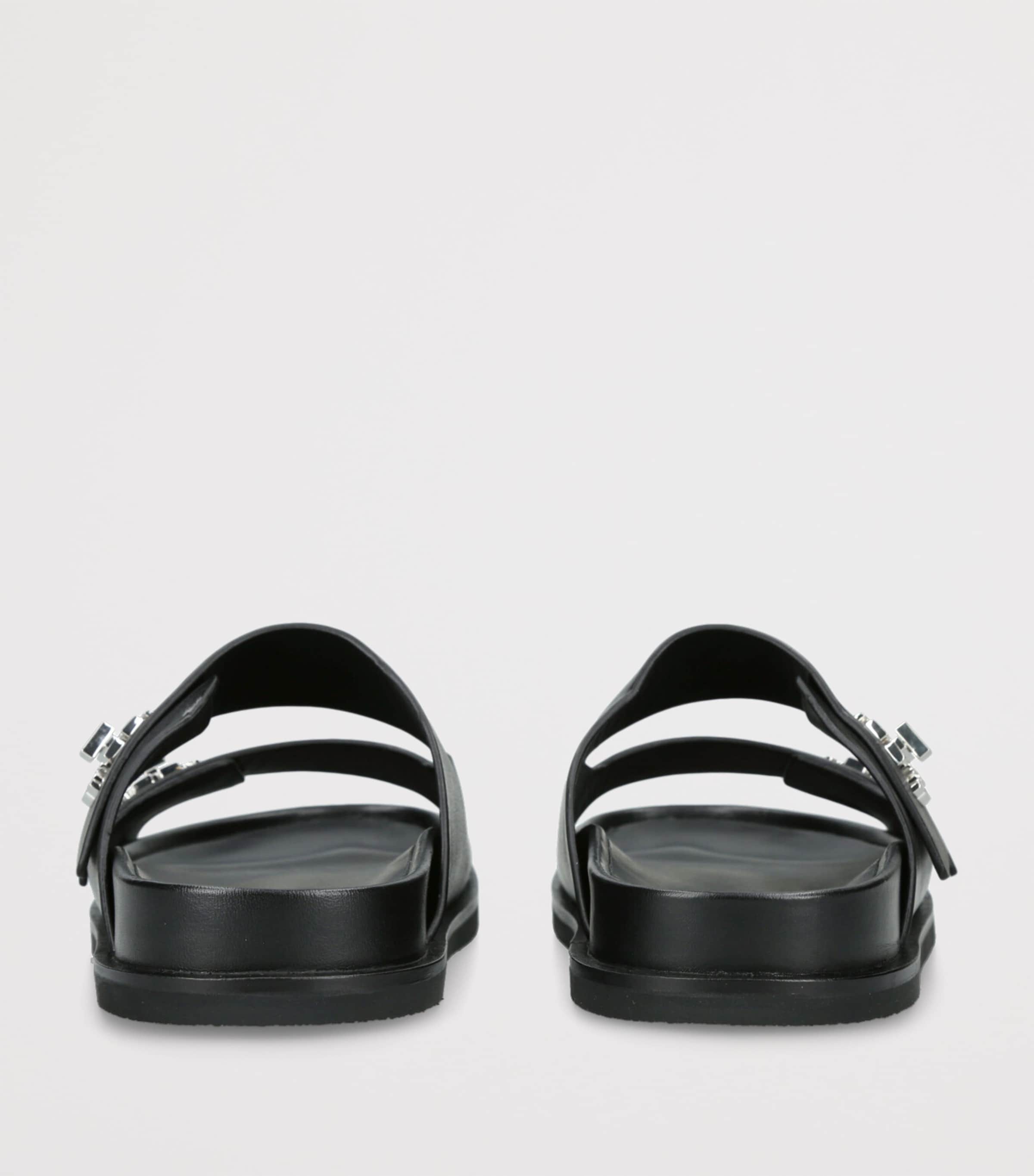 Leather Turnlock Slides BLACK Image 2