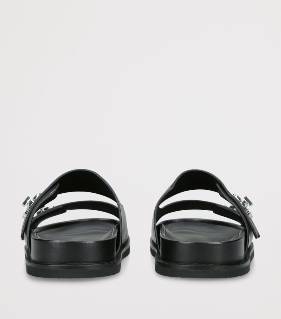 Leather Turnlock Slides BLACK Image 2