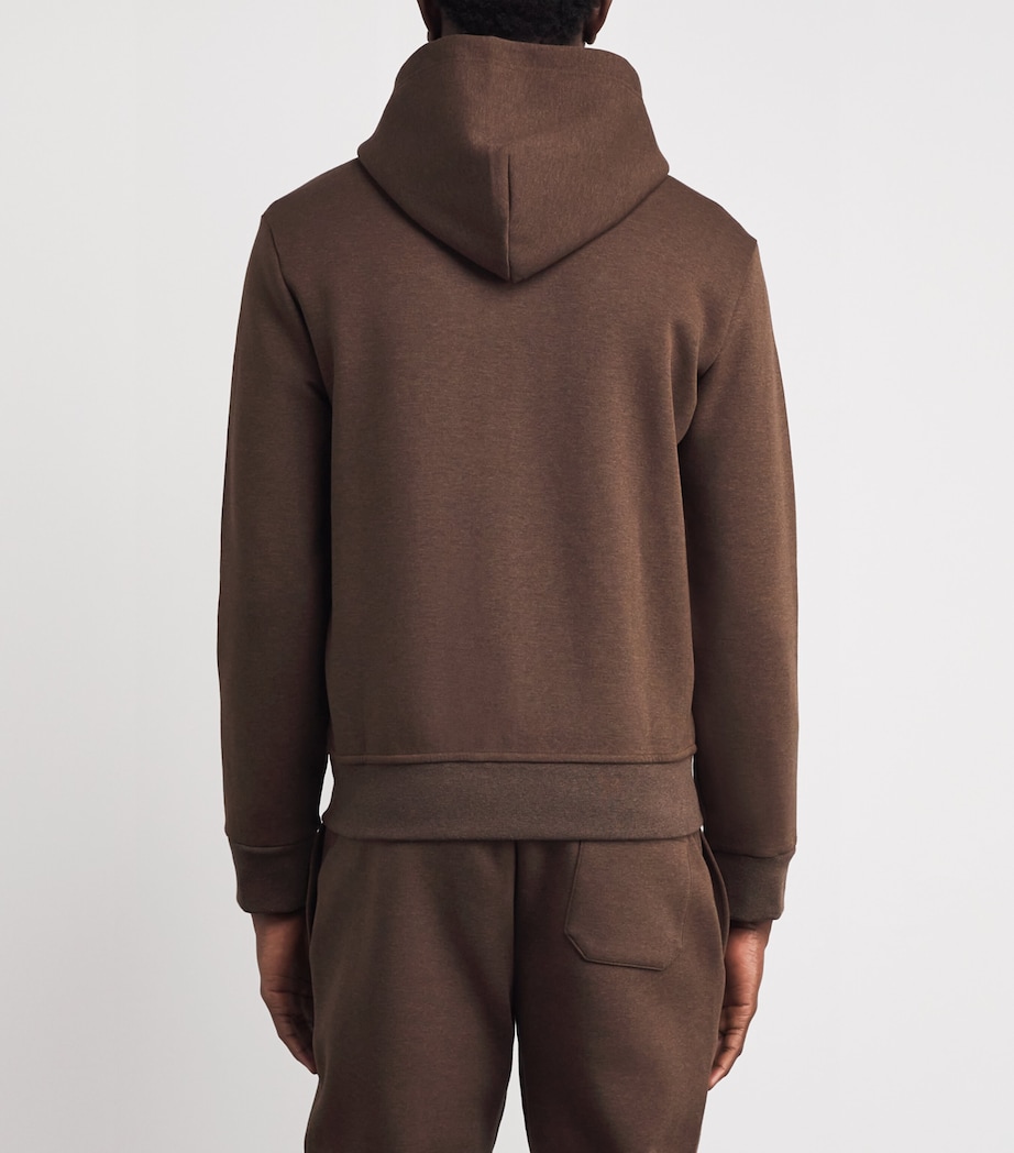 Tech Knit Zip-Up Hoodie BROWN Image 4