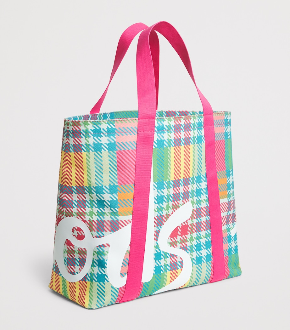 Harrods Large Madras Check Tote Bag Image 3