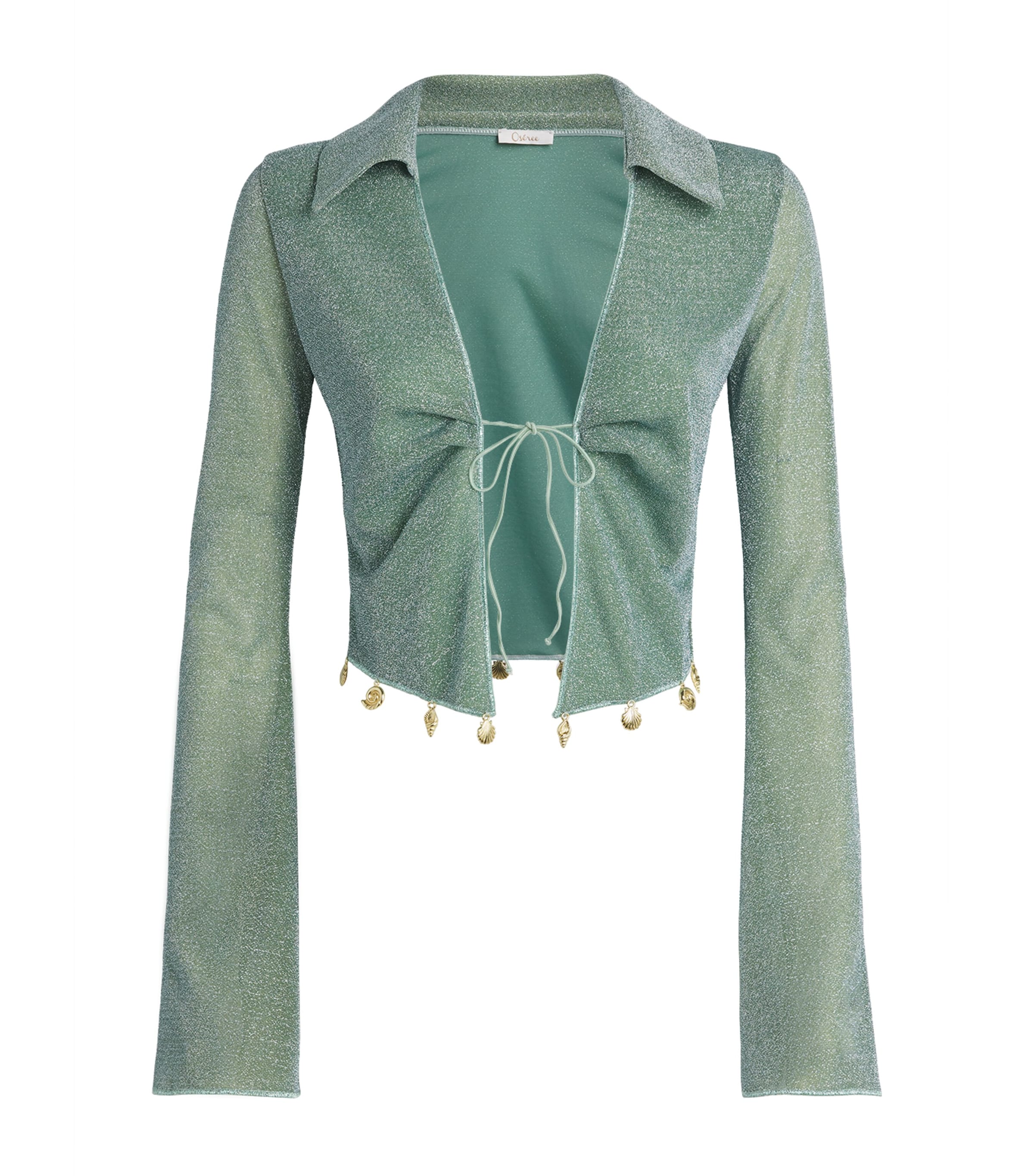 Oséree Womens Cropped Lumière Shirt Aqua Image 1