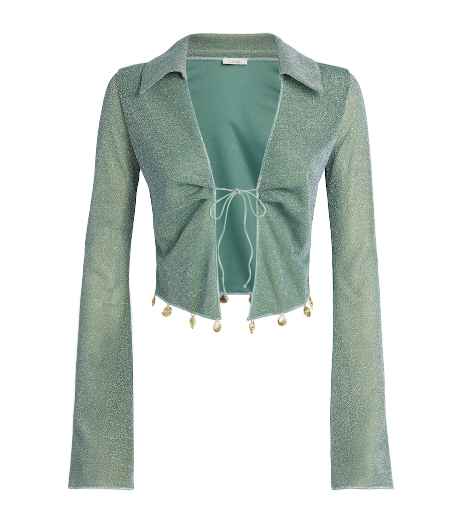 Oséree Womens Cropped Lumière Shirt Aqua Image 1