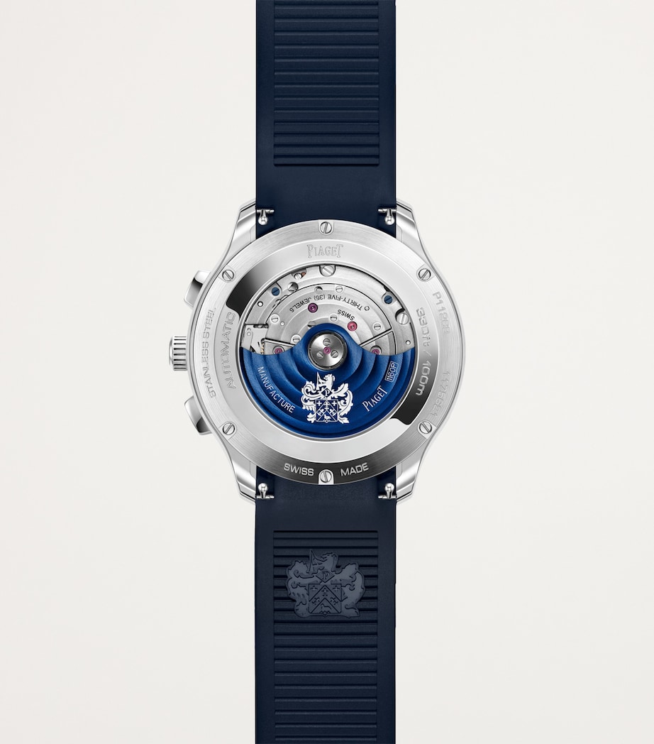 Stainless Steel Polo Chronograph Watch 42mm BLUE Image 5